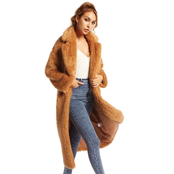 Faux Fur Winter Coat Comfort NEW - Picture 1 of 5